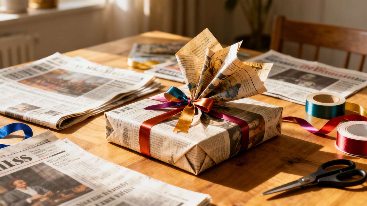 Cómo envolver tus regalos de manera original con papel de periódico